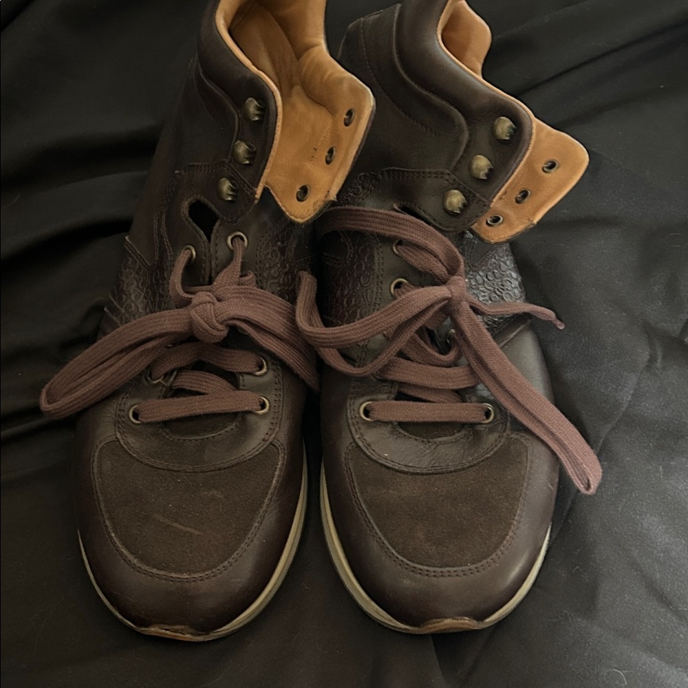 Salvatore Ferragamo leather high top shoes